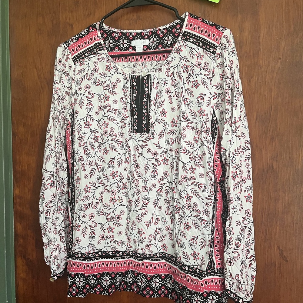 J Jill Floral Print Women's Top